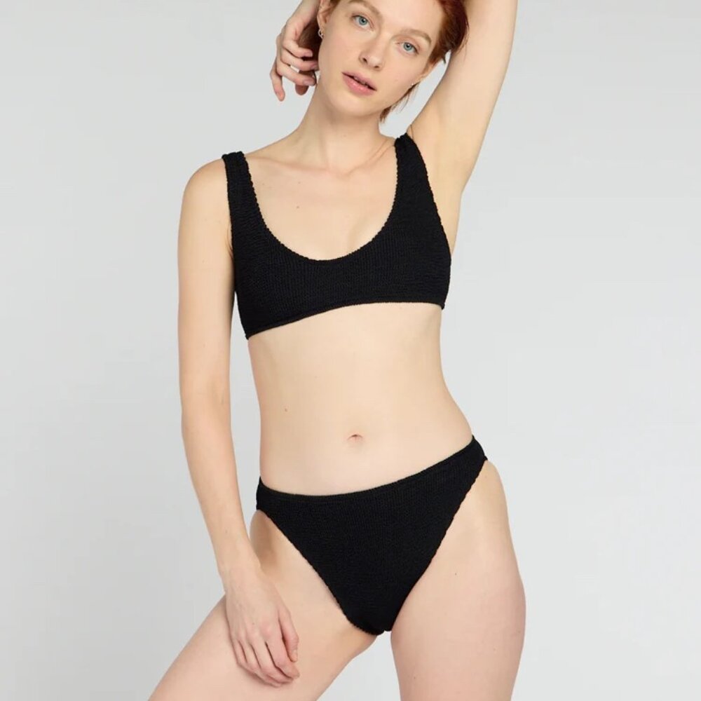 YouSwim Eva Bikini Set Black – Stretchy One Size Swimsuit (sizes 2–12)